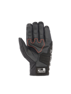 Alpinestars SMX Z Drystar Gloves, waterproof black motorcycle sport gloves with red palm stitching and goat leather.