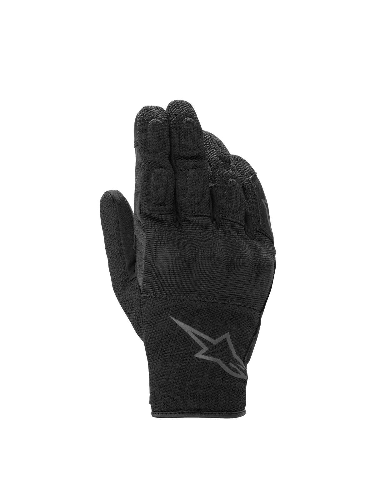 Alpinestars S-Max Drystar, guantes de moto cortos impermeables, hombre, gris y negro antracita, protección de nudillos