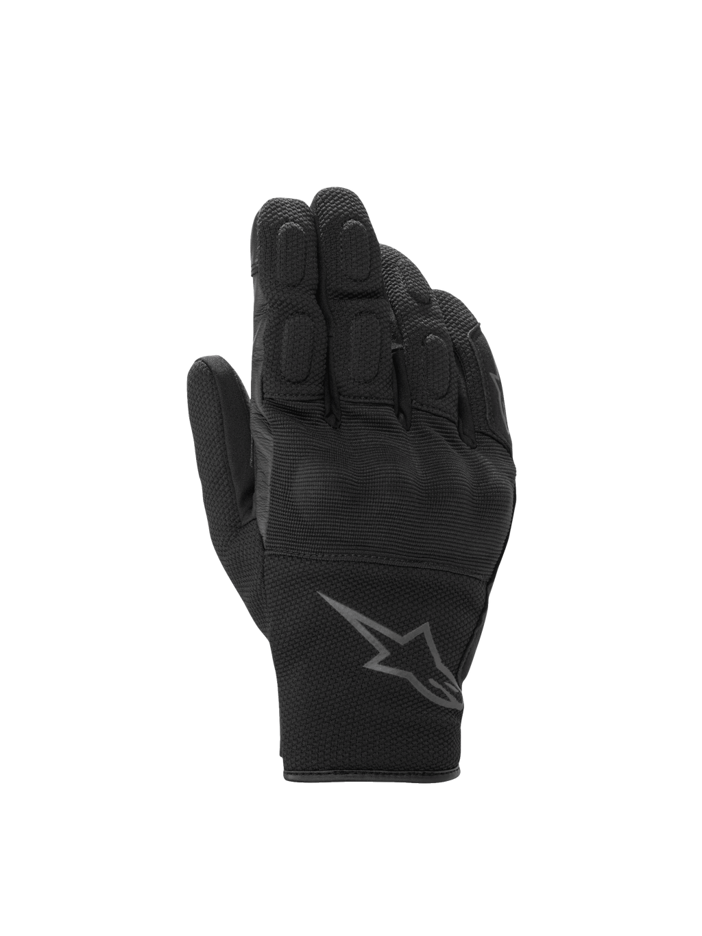 Alpinestars S-Max Drystar, guantes de moto cortos impermeables, hombre, gris y negro antracita, protección de nudillos