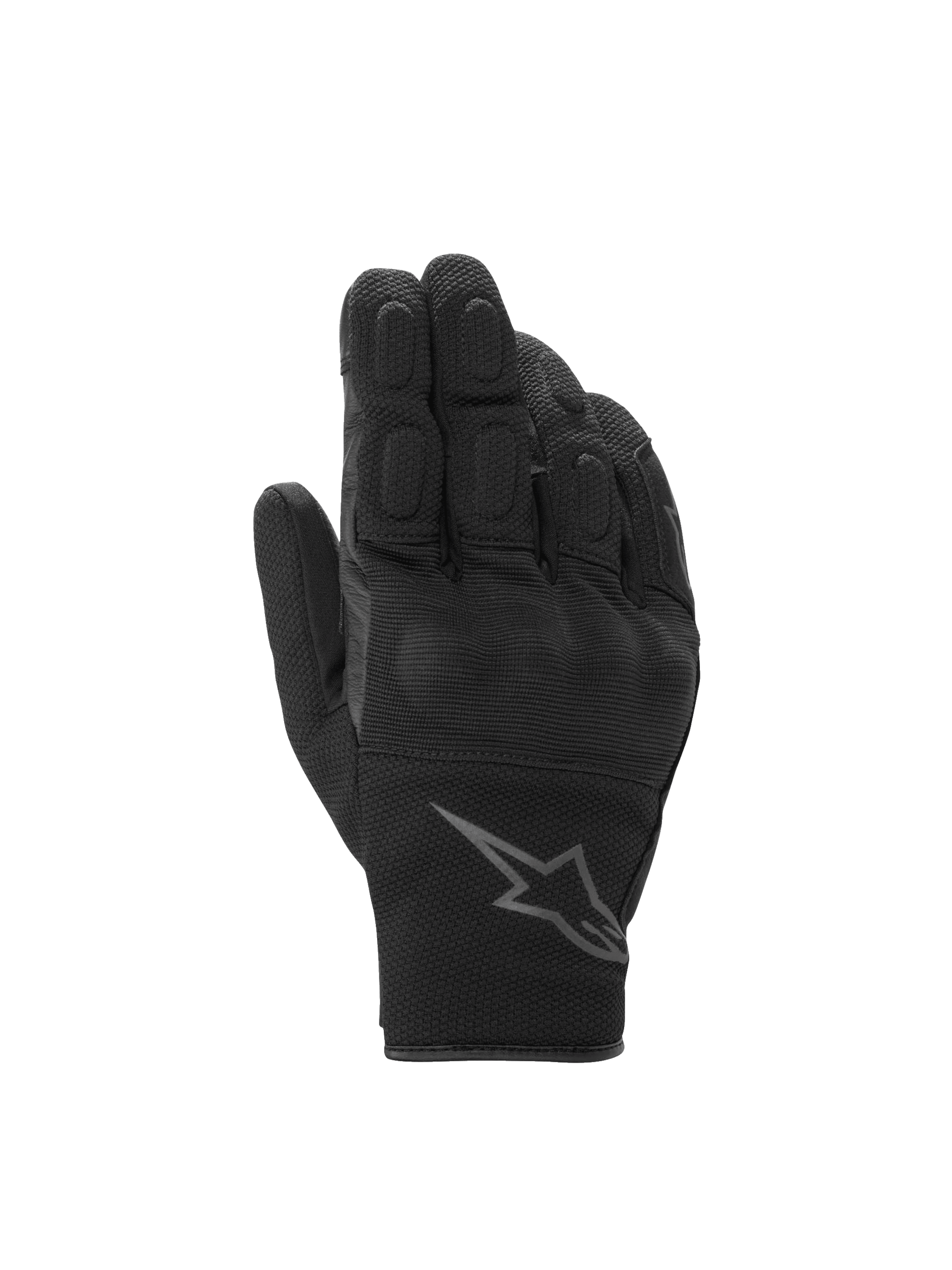 Alpinestars S-Max Drystar, guantes de moto cortos impermeables, hombre, gris y negro antracita, protección de nudillos