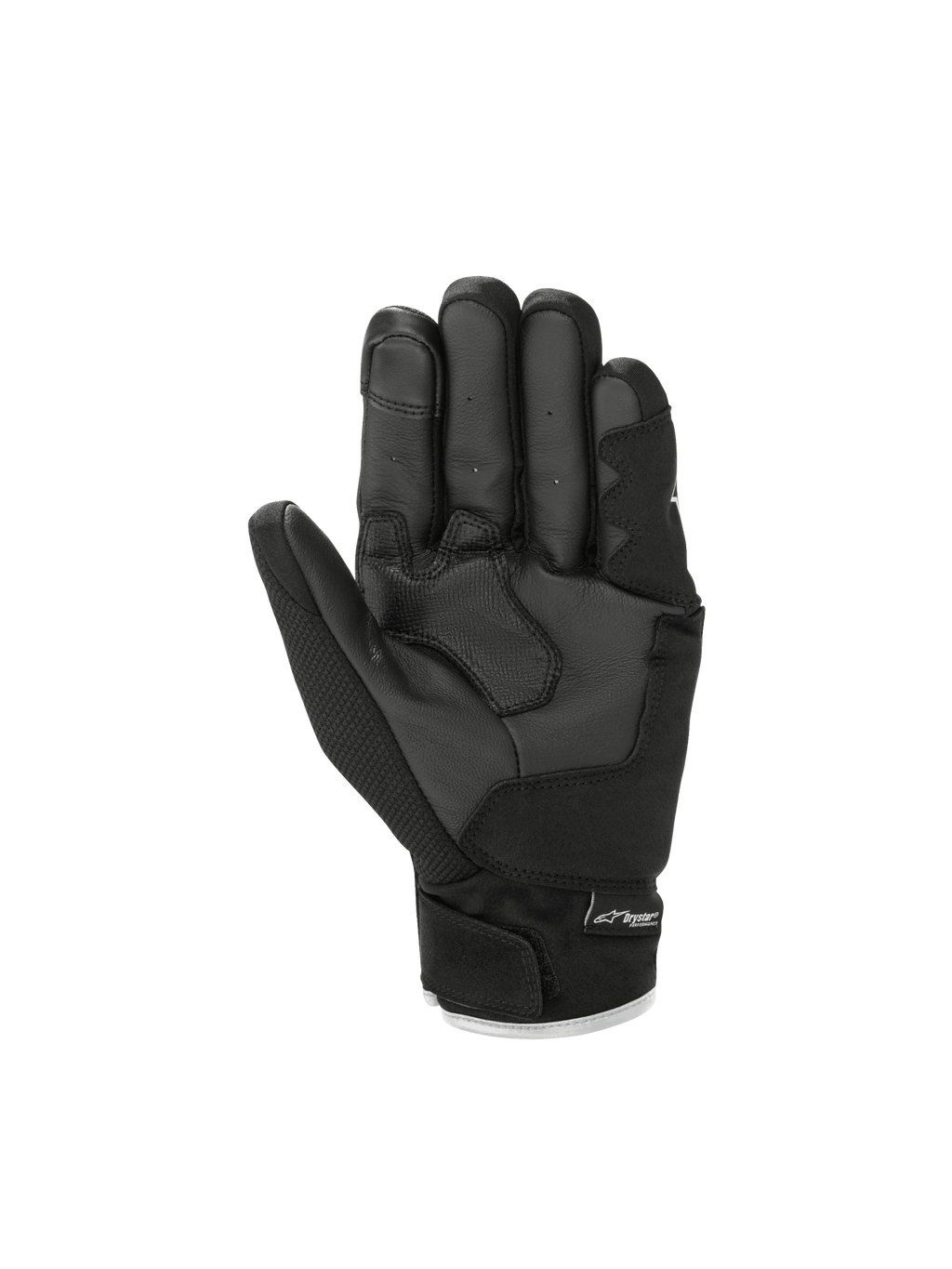 Alpinestars S-Max Drystar®, guantes de moto para hombre, negros, membrana impermeable, palma de cuero reforzada y puño corto