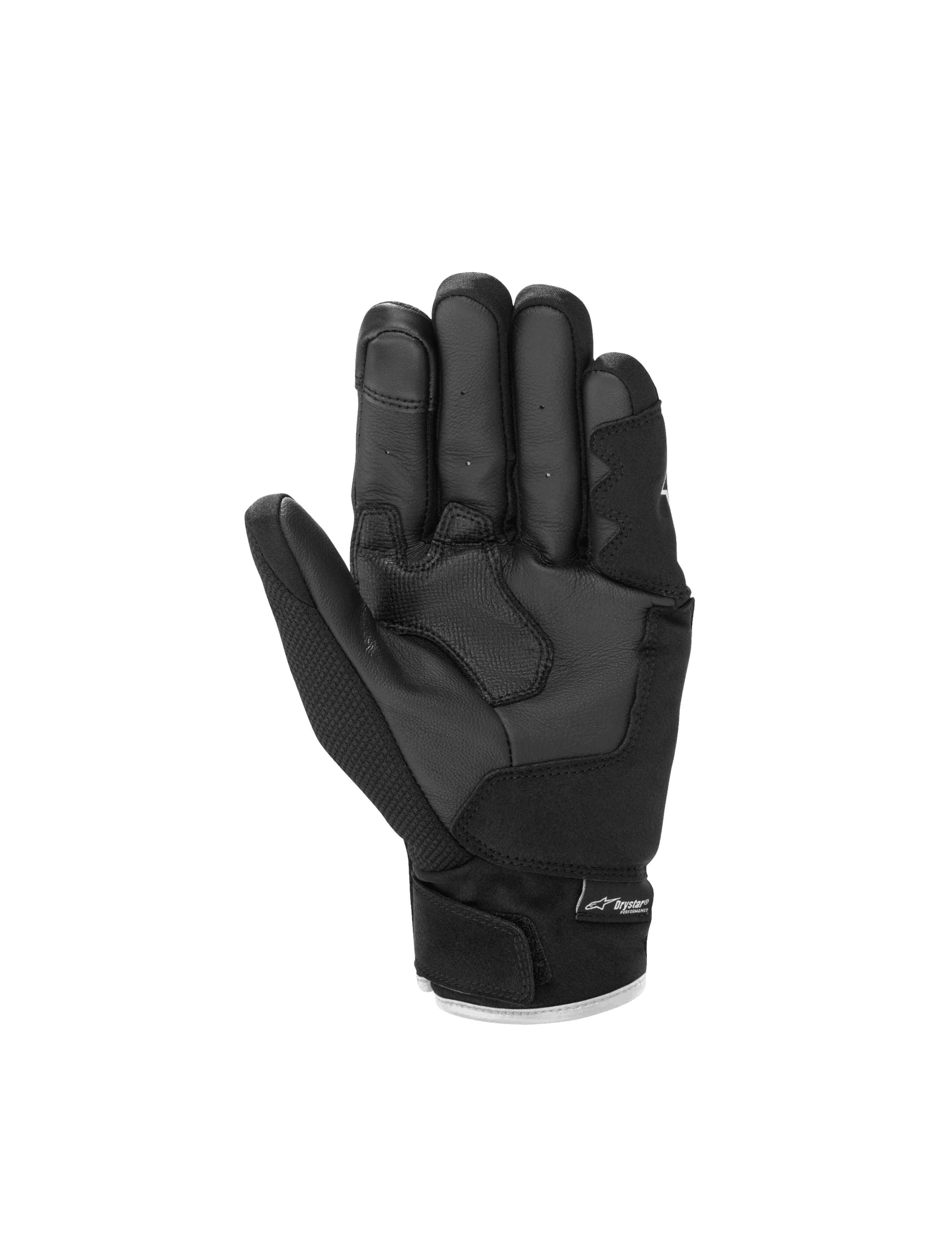 Alpinestars S-Max Drystar®, guantes de moto para hombre, negros, membrana impermeable, palma de cuero reforzada y puño corto