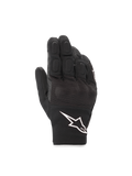 Alpinestars Guantes S-Max Drystar®, guantes de moto para carretera impermeables para hombre, negros y blancos, con protección de nudillos rígidos, construcción de cuero y malla elástica, certificados CE