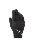 Alpinestars Guantes S-Max Drystar®, guantes de moto para carretera impermeables para hombre, negros y blancos, con protección de nudillos rígidos, construcción de cuero y malla elástica, certificados CE