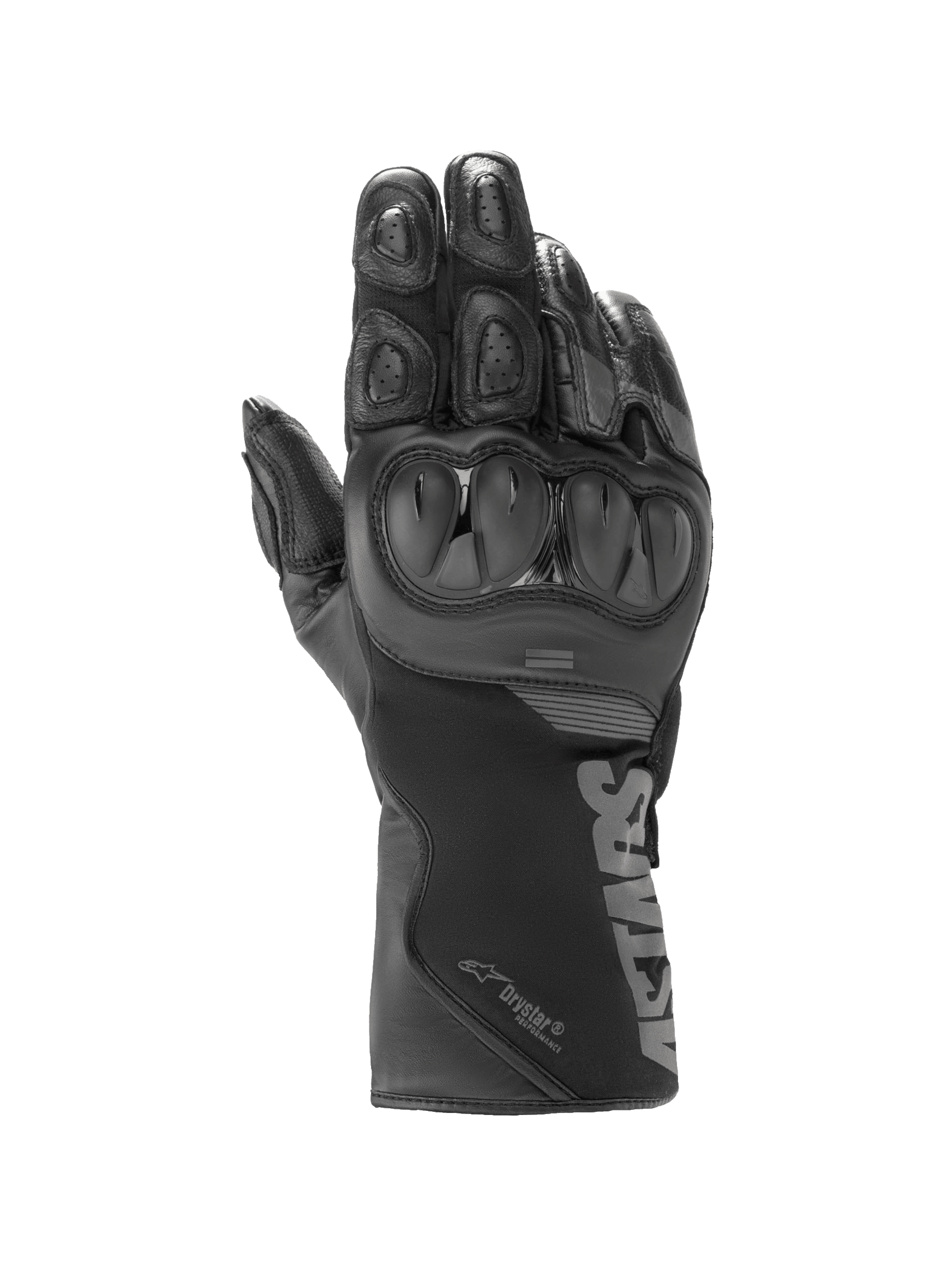 Alpinestars SP-365 Drystar, guantes de moto para carreras para hombre, negros y grises, con protección de nudillos SP y membrana impermeable
