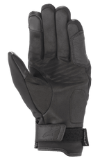 Guantes Alpinestars Syncro V2 Drystar®, negro, guantes urbanos para moto, vista de la palma con construcción de gamuza sintética reforzada, zonas acolchadas para protección y cierre de muñeca ajustable con logotipo grabado