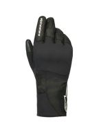 Alpinestars Stella WT-1 Drystar Insulated Gloves, Women's Motorcycle Winter Gloves, Black, white alpinestars branding on the index finger and star logo on the cuff, waterproof textile and suede construction for cold weather commuting