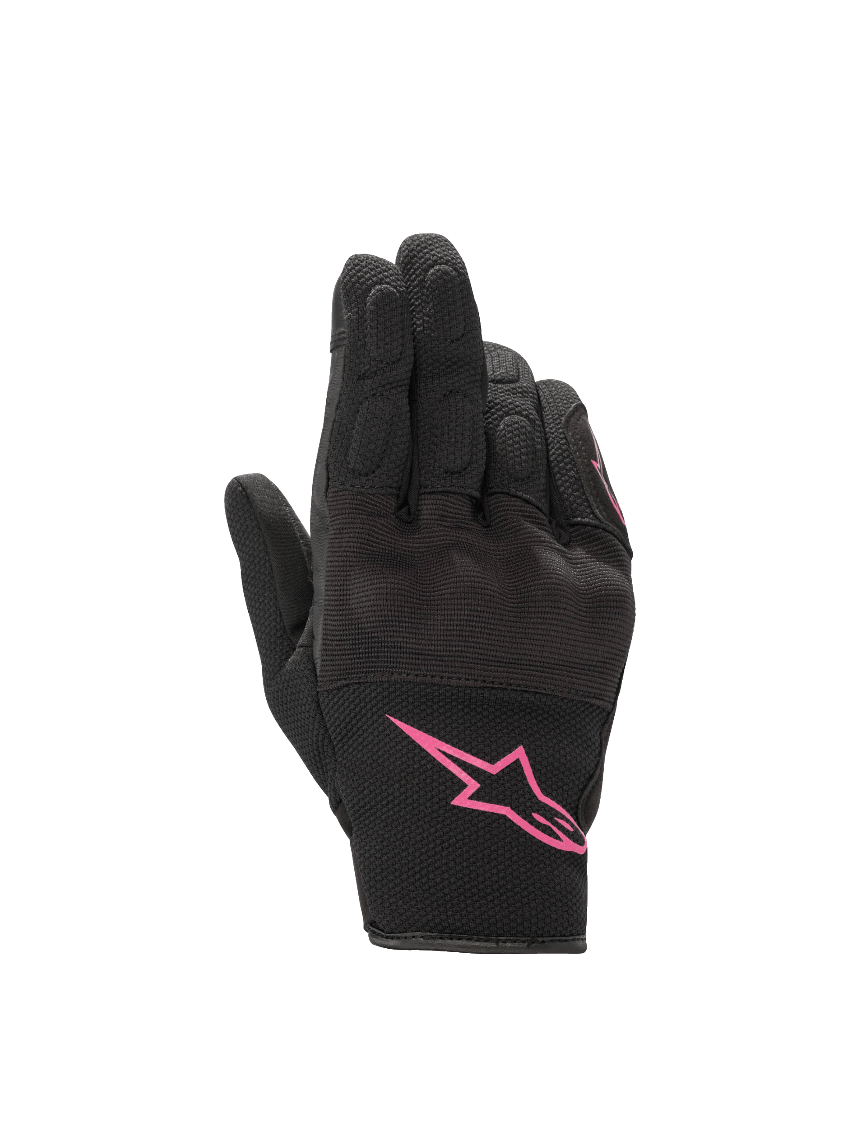 Alpinestars Stella S-Max Drystar, guantes de moto para mujer, negro y fucsia, impermeables con tecnología Drystar y protección rígida de nudillos