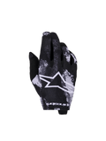 Alpinestars 2026 Youth Radar Gloves, Motocross Off-Road Gloves, Black and White, Star logo with splatter pattern, textured fabric construction, youth sizing