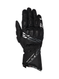 Alpinestars guantes SP-3, guantes de moto negros, cuero de cabra con puño largo y protección de nudillos integrada.