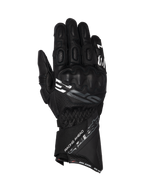 Alpinestars guantes SP-3, guantes de moto negros, cuero de cabra con puño largo y protección de nudillos integrada.