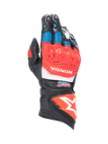 Alpinestars Honda GP Pro R3, guantes de caña larga para carreras de moto, negros y rojos, cuero con protección DFS