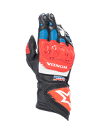 Alpinestars Honda GP Pro R3, guantes de caña larga para carreras de moto, negros y rojos, cuero con protección DFS
