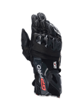 Alpinestars GP Pro R4, guantes de carreras negros para hombre, caña larga, protección DFS, cuero de canguro y certificación CE.