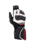 Alpinestars guantes SP-8 V3 Air, guantes de moto para hombre, negros y blancos con detalles rojos, protección de nudillos