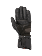 Alpinestars SP-8 HDry, guantes de moto de cuero negro impermeables con palma reforzada y doble cierre