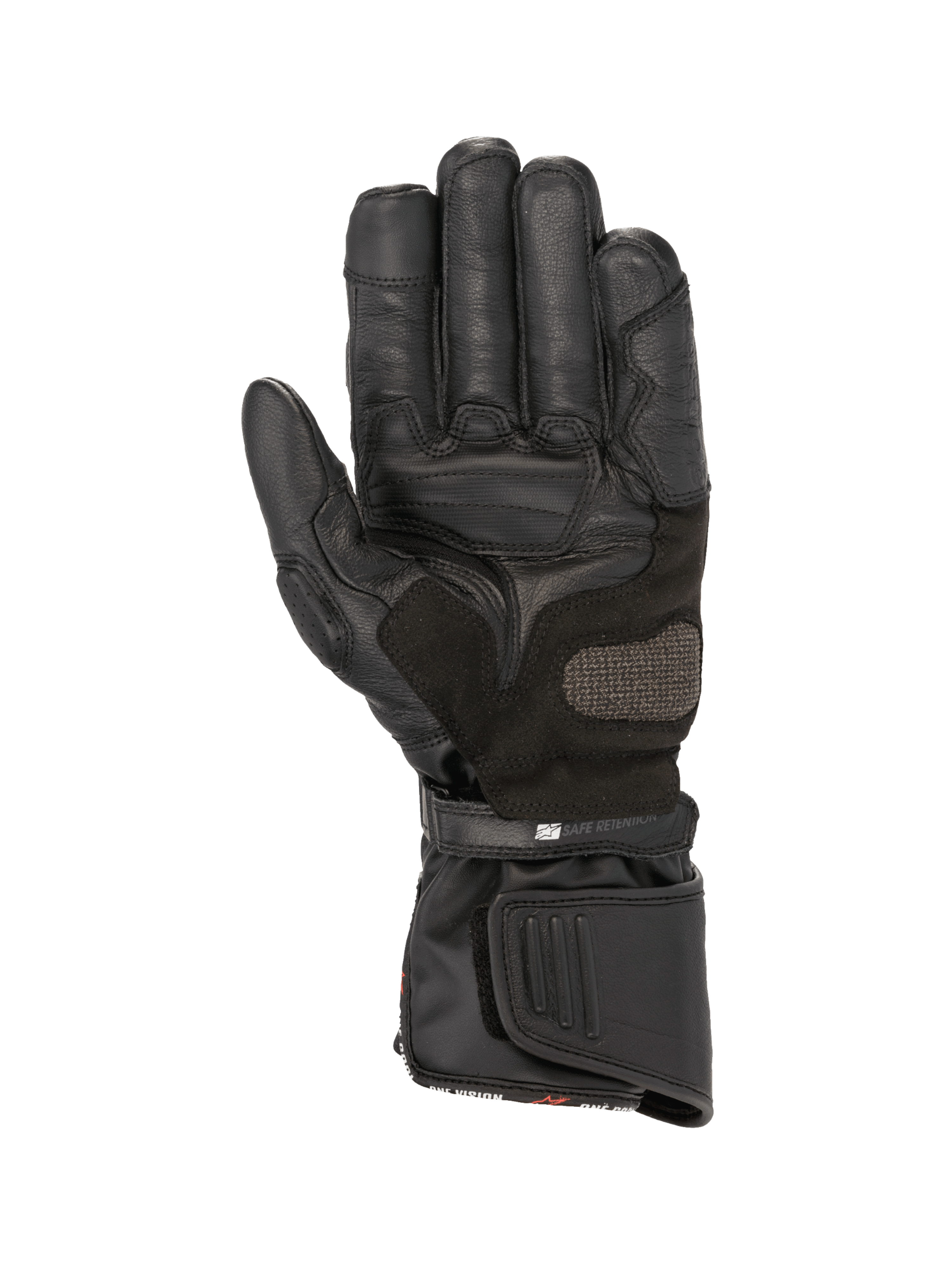 Alpinestars SP-8 HDry, guantes de moto de cuero negro impermeables con palma reforzada y doble cierre