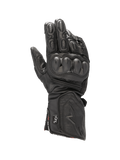 Alpinestars SP-8 HDry, guantes de moto para carreras, negros e impermeables con protección de nudillos, construcción de cuero