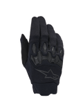 Guantes Alpinestars Full Bore V2, guantes de motocross negros, con protectores de nudillos de TPR ergonómicos y tejido elástico transpirable, sutil logotipo de estrella negro en el dorso, equipamiento de alto rendimiento para todoterreno