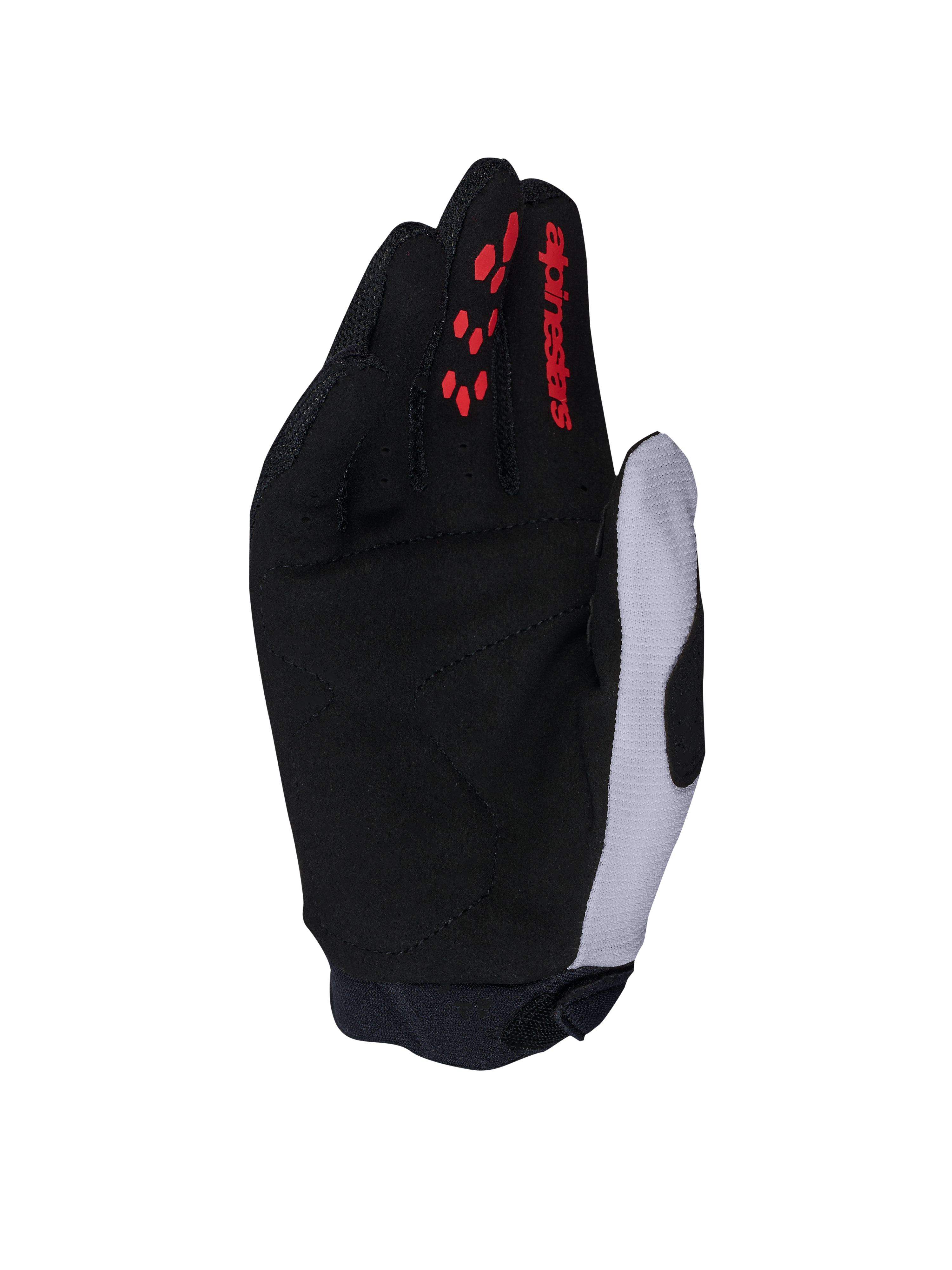 Alpinestars Full Bore V2, guantes de motocross para hombre, negros y lila claro, palma de ante sintético reforzado con detalles rojos, diseño técnico para MX y off-road