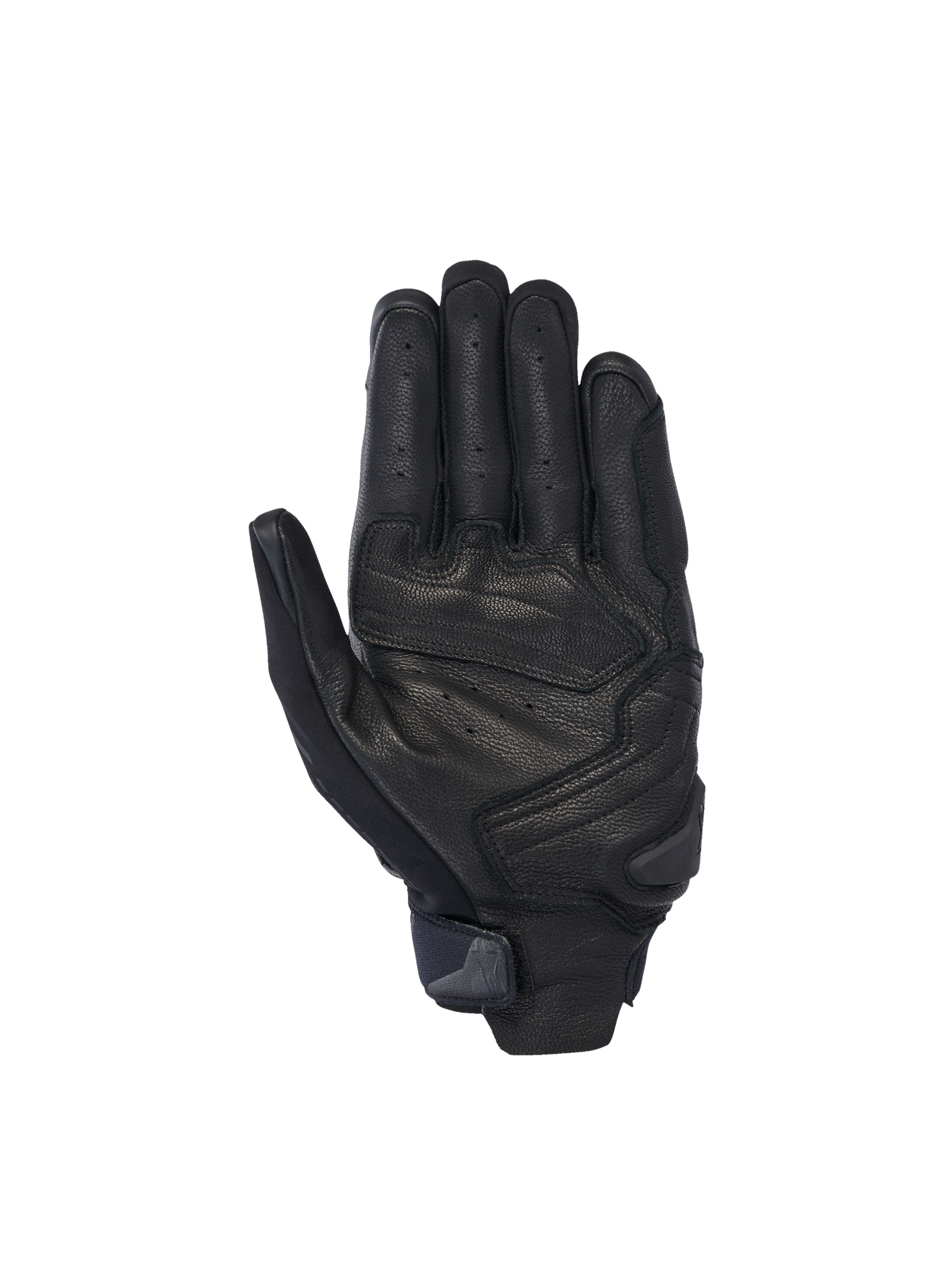 Guantes SP X 7 Alpinestars, guantes de moto de hombre, negros, cuero perforado con deslizador de palma, certificados CE