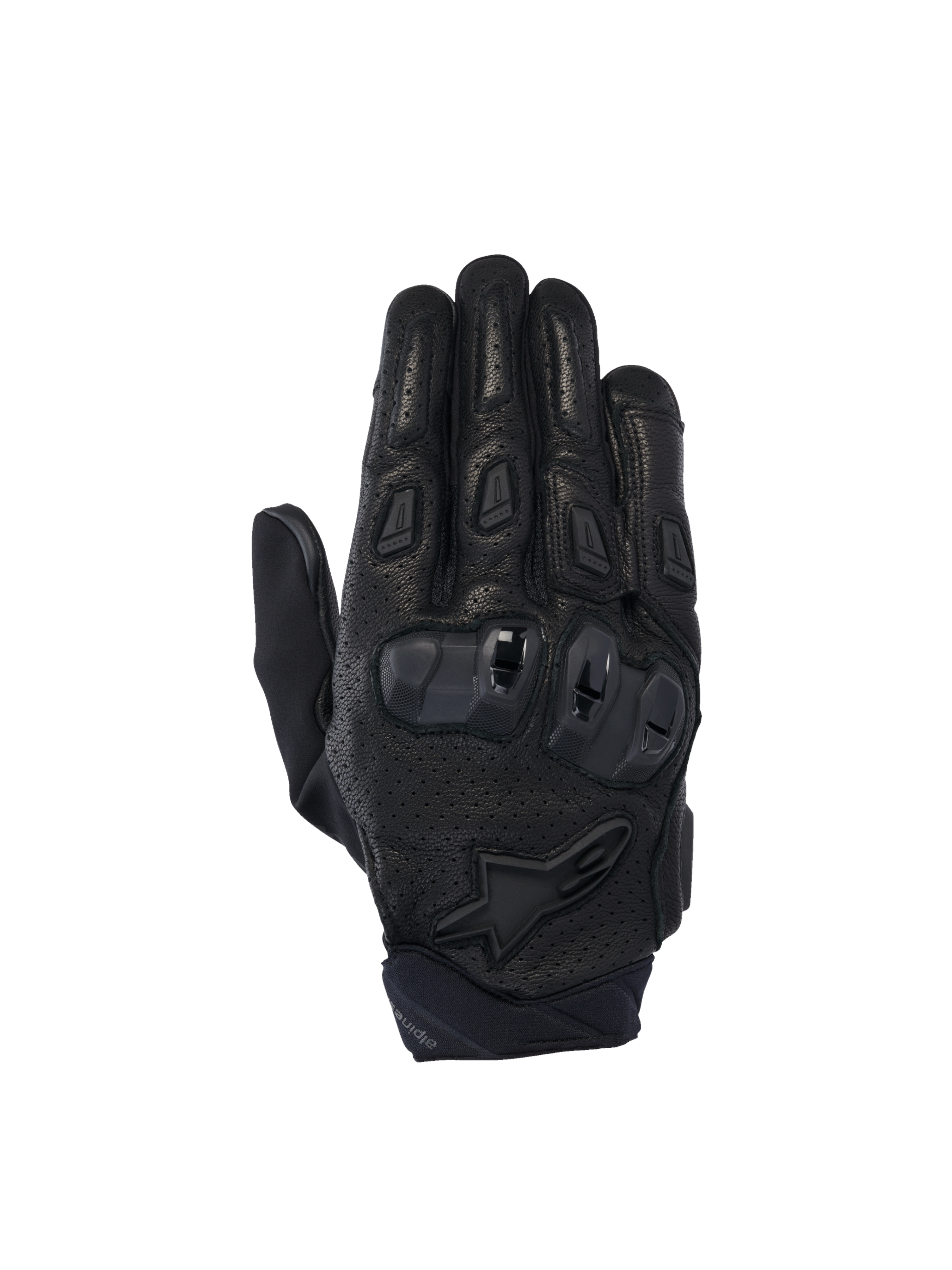 Guantes Alpinestars SP X 7, guantes de moto para hombre, negros, de cuero perforado, protección TPU y certificación CE