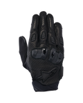 Guantes Alpinestars SP X 7, guantes de moto de caña corta para carretera, color negro, con cuero perforado para ventilación, protección de nudillos de TPU de doble densidad, logotipo de la estrella de Alpinestars en la muñeca y deslizadores ergonómicos en los dedos