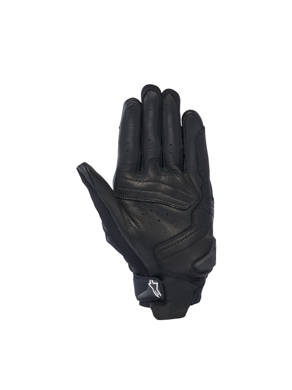 Guantes Alpinestars SP X 7 de hombre para carreras, cuero perforado negro, puño corto y deslizador de palma