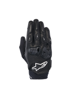 Guantes Alpinestars SP X 7, guantes de moto deportivos cortos para hombre, negros y blancos, cuero perforado con protección de nudillos y certificación CE