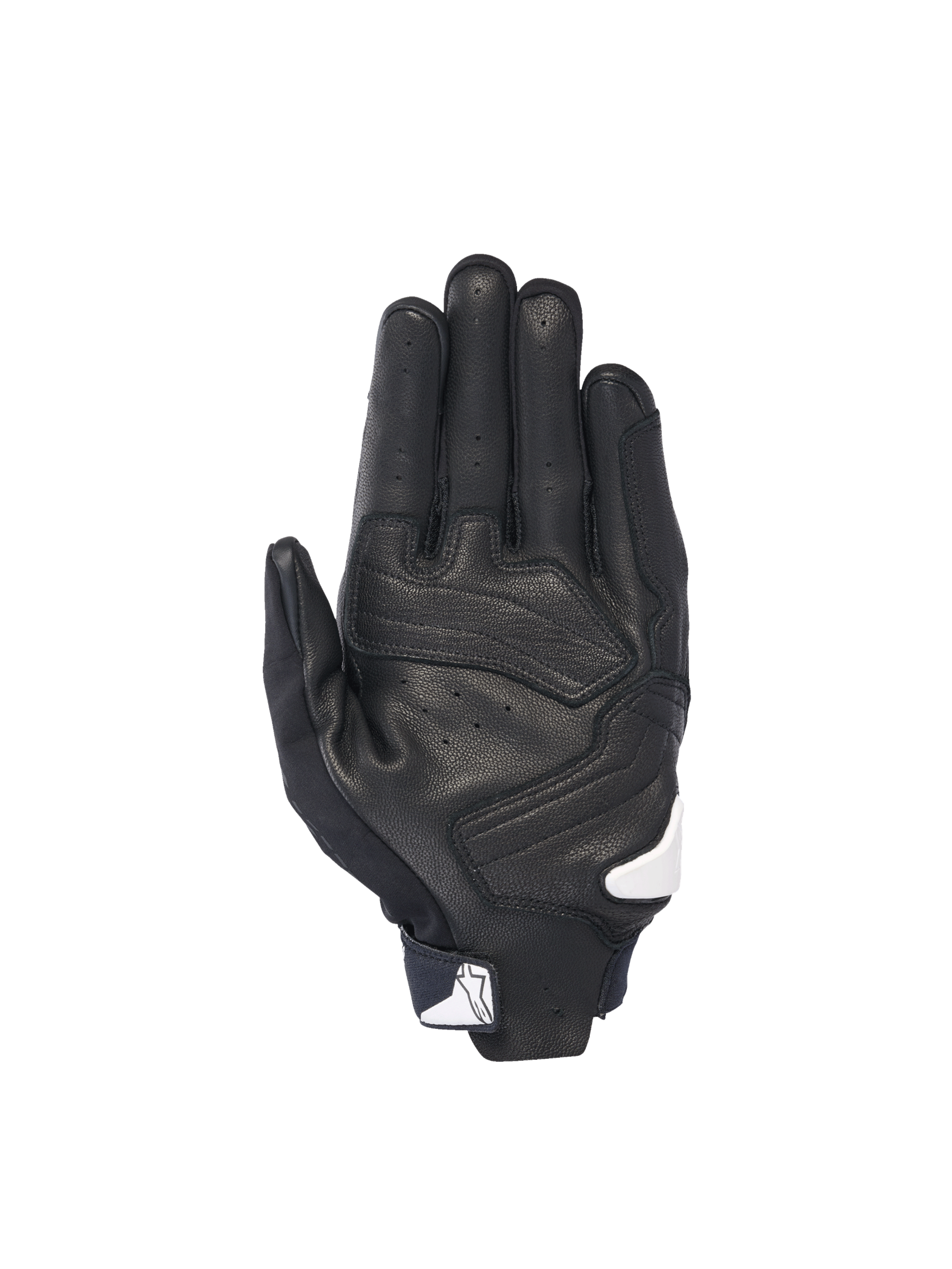 Alpinestars SP X 7, guantes de moto para hombre, negros y blancos, cuero perforado con deslizador de palma