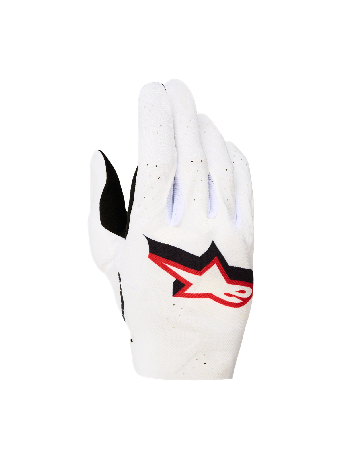 Guantes Alpinestars Supertech MX 2027 de motocross para hombre, blancos y rojos, con dorso elástico y perforado