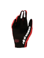 Guantes Alpinestars Supertech MX 2027 para motocross, rojos y negros con palma perforada y agarres de silicona para hombre.