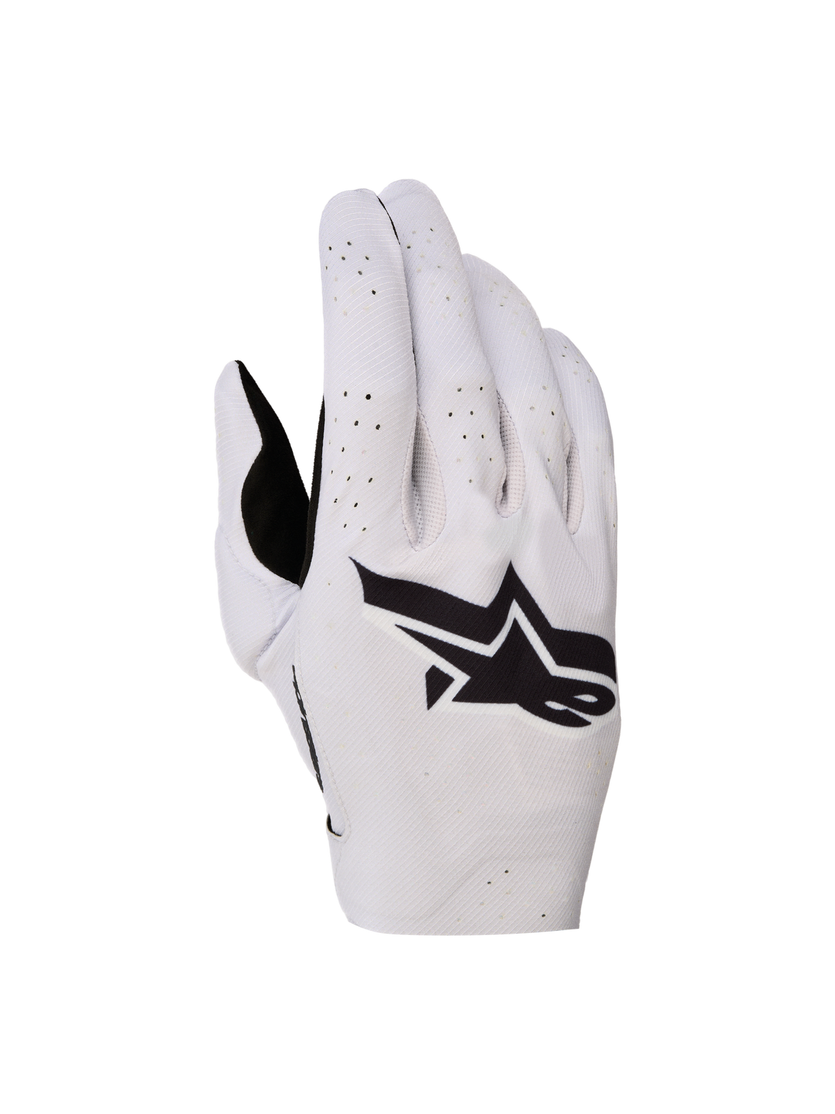 Alpinestars Supertech MX Gloves, Light Lilac and Black motocross gloves with seamless backhand and laser perforations.