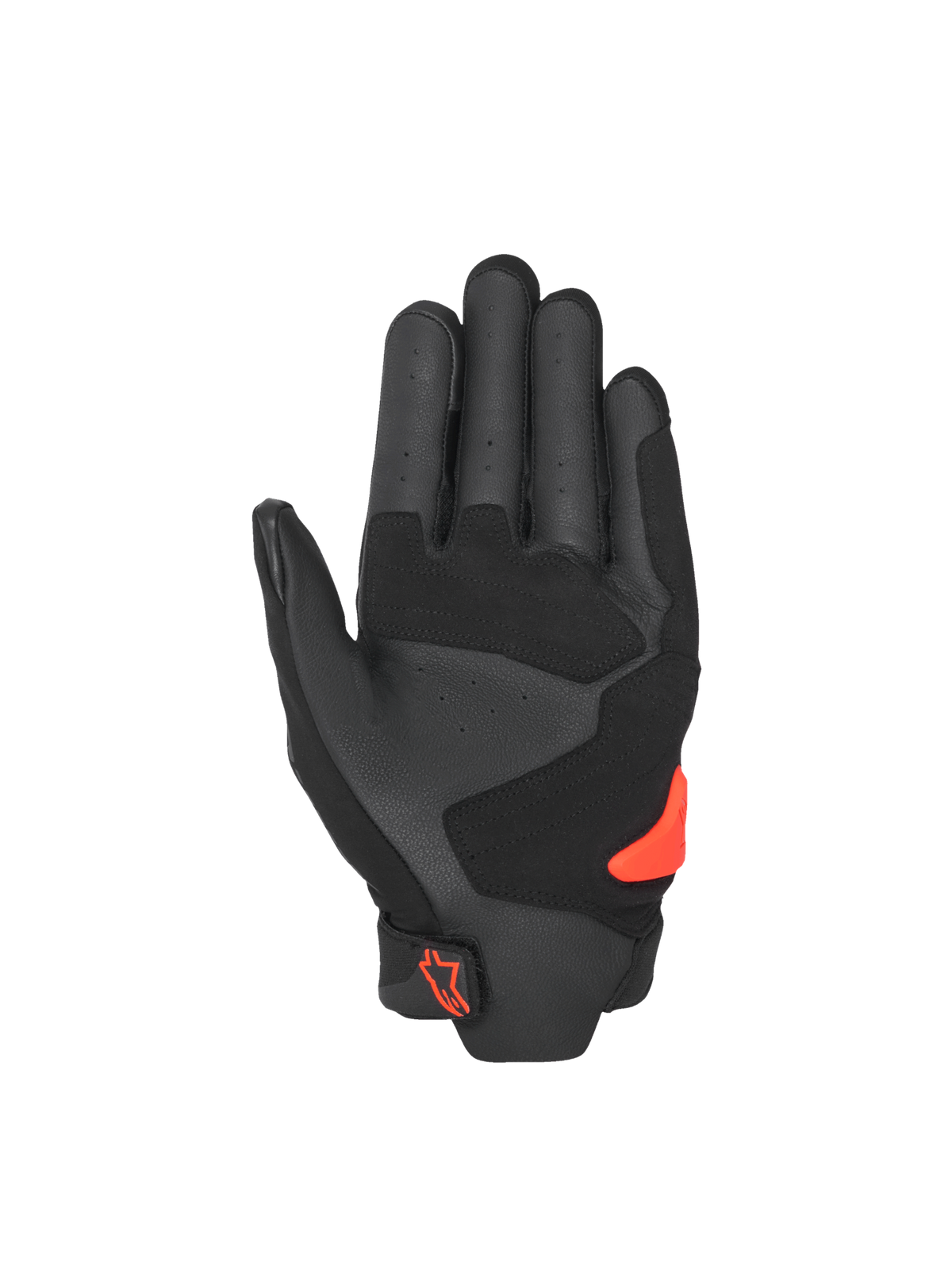 Alpinestars SP X 5 Air, guantes de moto para hombre, negros y rojos, palma de cuero perforada con deslizador de palma TPU.