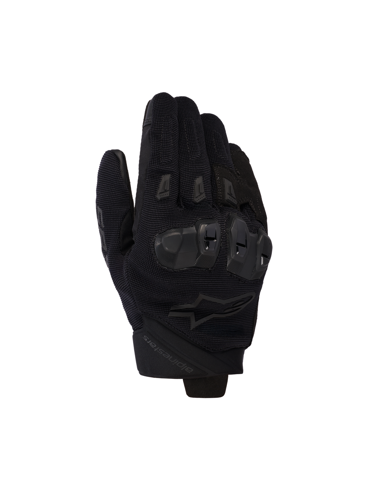 Guantes Alpinestars SP X 5 Air, guantes de moto negros, dorso de malla 3D elástica con protección de nudillos de TPU de doble densidad, diseño de puño corto, deslizadores de dedos ventilados, rendimiento ergonómico para conducción deportiva