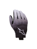 Guantes Alpinestars Reef V2, guantes de moto, degradado en gris medio y negro, logotipo de estrella blanca y nombre de la marca en el dedo índice, diseño urbano de puño corto con protección de nudillos de TPU y tejido elástico