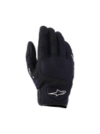Alpinestars Ignite Gloves, guantes urbanos para moto, negros, con parte superior de malla transpirable, protección de nudillos NUCLEON PLASMA y logotipo de estrella Alpinestars blanco en el puño.