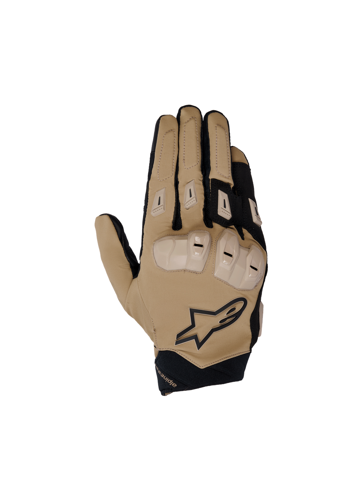 Alpinestars SP X 3, guantes de moto para carreras de hombre, marrón caqui y negro, con protección de nudillos de TPU
