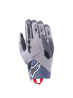Guantes Alpinestars Durack, guantes de moto, gris oscuro y gris medio, dorso de spandex texturizado, protección de nudillos de TPR, logotipo de Alpinestars en la muñeca, tirador rojo, equipamiento moderno para conducción de aventura