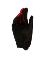 Guantes Alpinestars Techdura, guantes de moto off-road negros y rojo brillante con palma de ante sintético reforzada