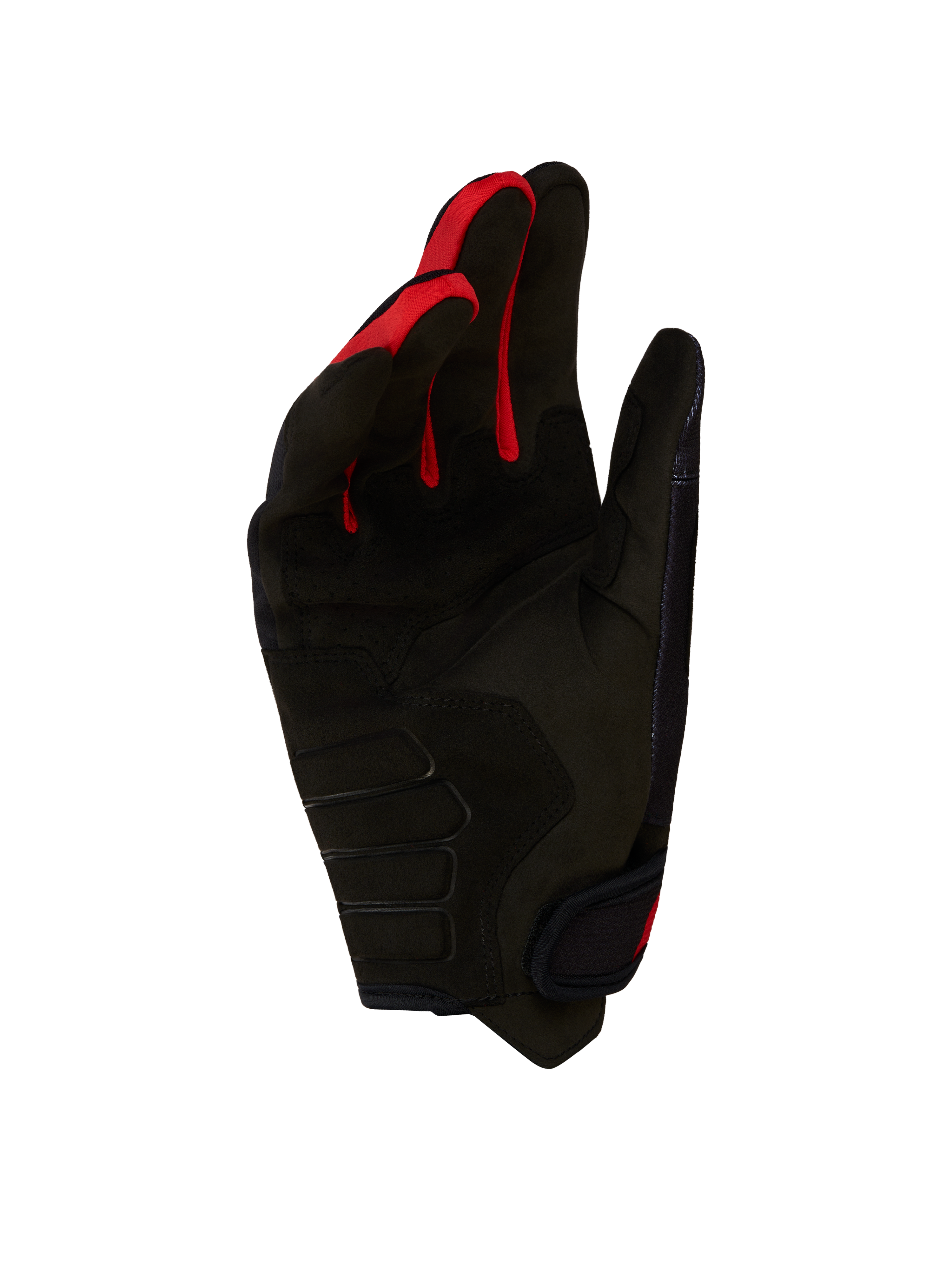 Guantes Alpinestars Techdura, guantes de moto off-road negros y rojo brillante con palma de ante sintético reforzada