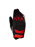 Alpinestars Techdura, guantes de moto para enduro y trail, negros y rojos, con protección de nudillos y malla transpirable.