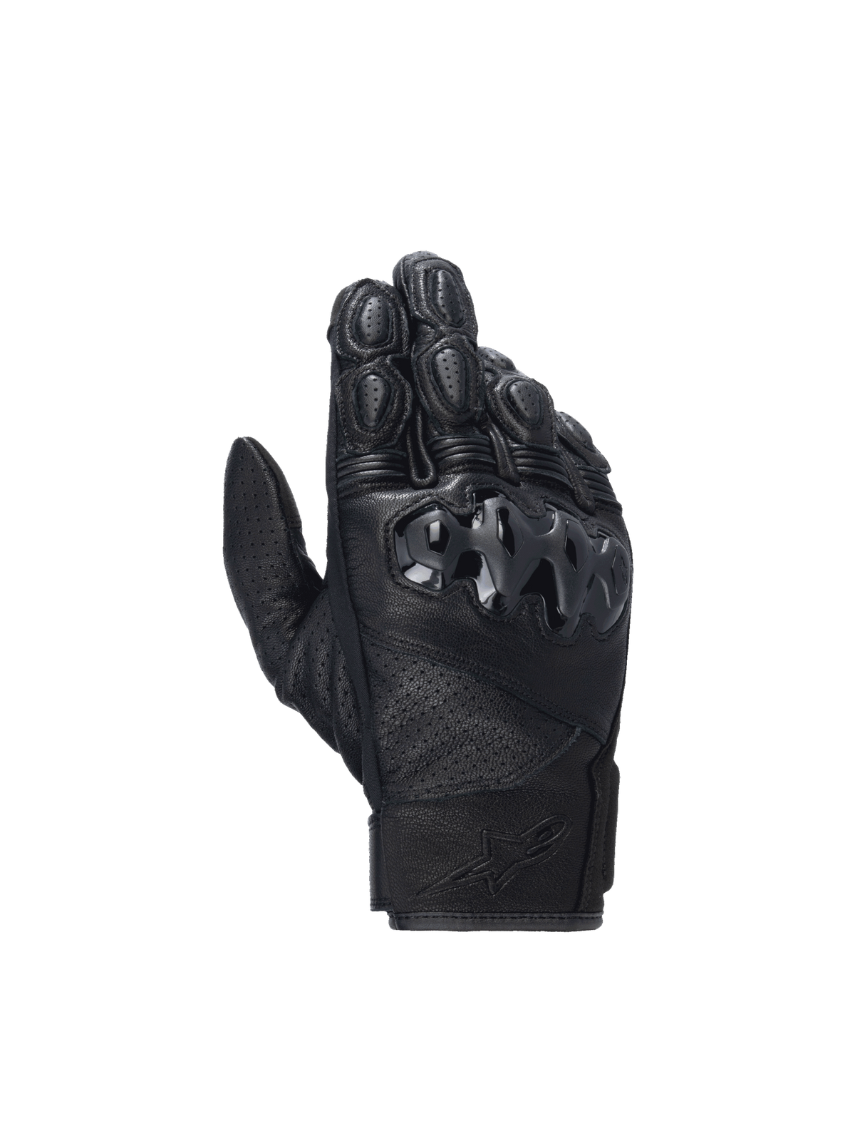 Alpinestars Celer V3, guantes de moto para hombre, negros, cuero de cabra con protector de nudillos de PU y certificación CE