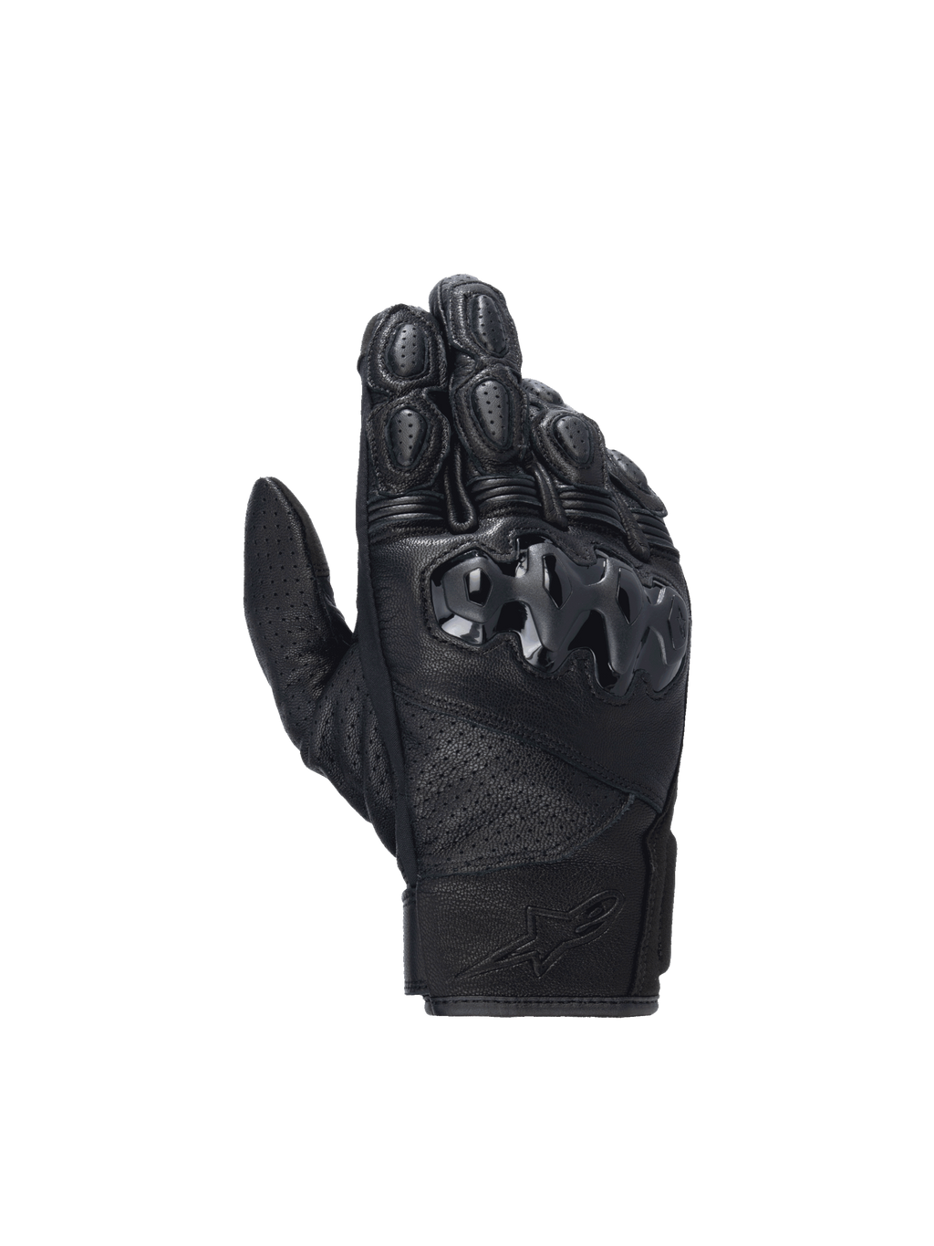Alpinestars Celer V3, guantes de moto para hombre, negros, cuero de cabra con protector de nudillos de PU y certificación CE
