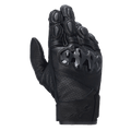 Guantes Alpinestars Celer V3, guantes de moto de cuero de puño corto, negros, con protección rígida de PU en los nudillos y paneles de cuero perforado, diseñados para conducción urbana y en carretera con logotipo en relieve