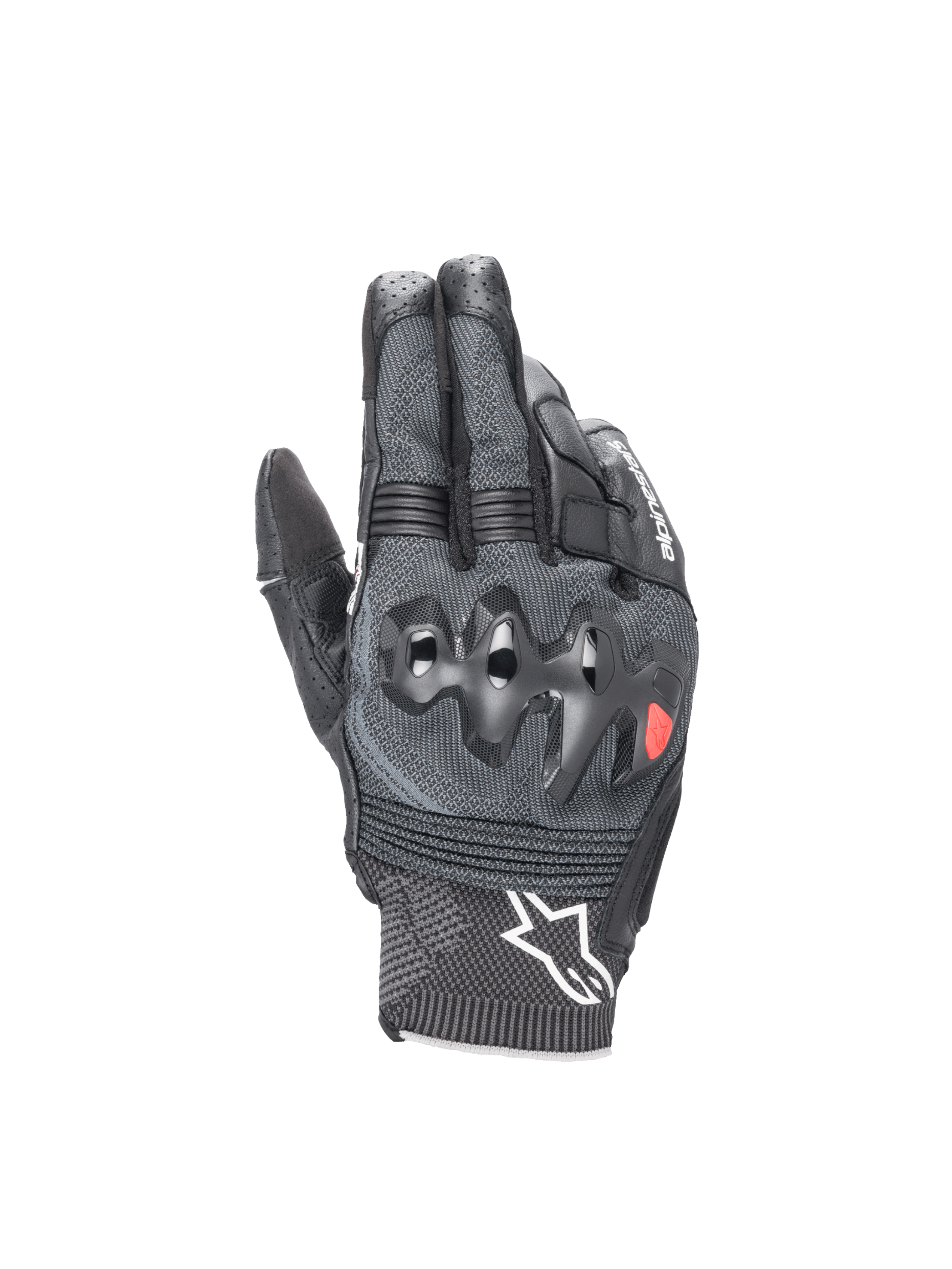 Alpinestars Morph Sport, guantes de moto para hombre, negros y grises, tecnología MorphTech Weave y protección de nudillos