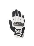 Alpinestars SMX-2 Air Carbon V2, guantes de moto para hombre, negros y blancos, nudillos de carbono, cuero y malla técnica