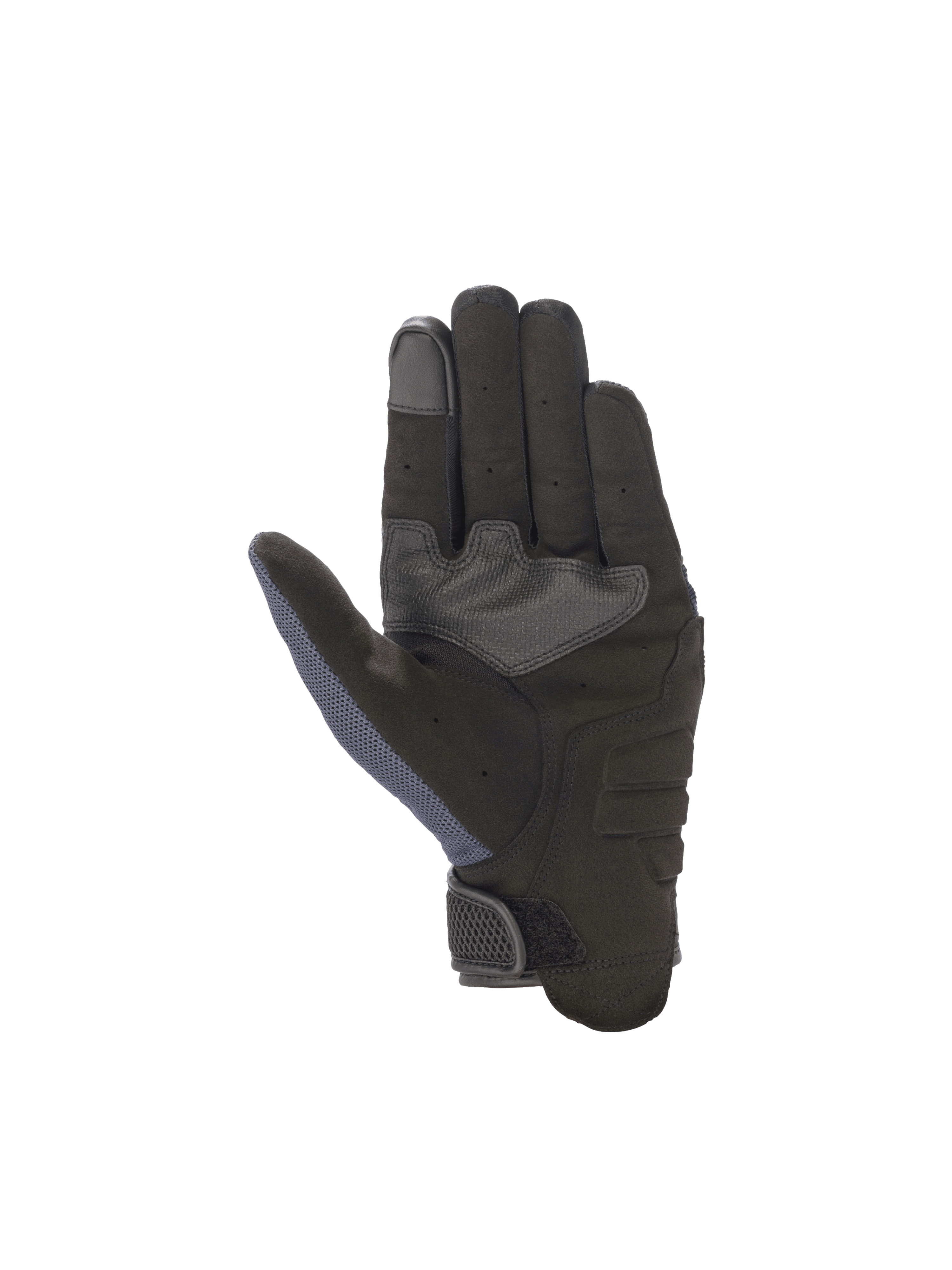 Guantes Alpinestars Copper, guantes de moto urbanos para hombre, azul y negro, palma de ante sintético con refuerzo de agarre, punta del dedo índice compatible con pantallas táctiles.