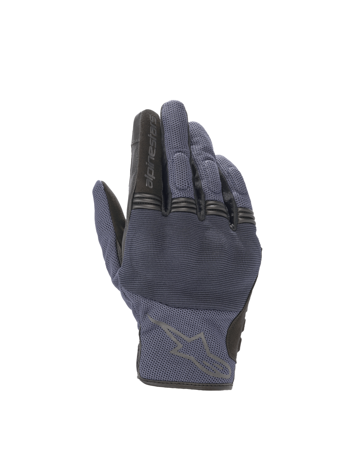 Guantes Alpinestars Copper, guantes de moto urbanos, azul Mood Indigo y negro, con protección de nudillos duros
