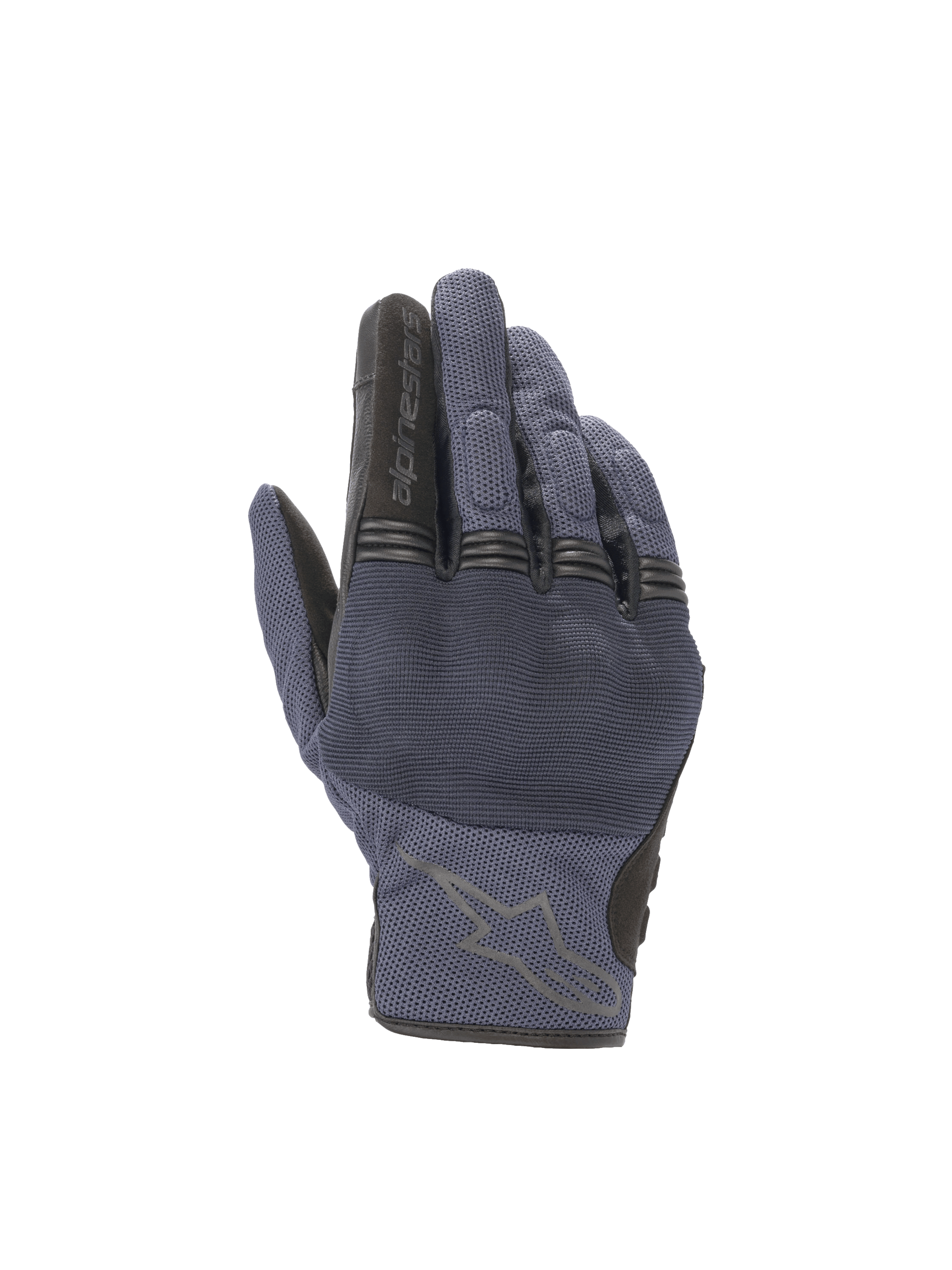 Guantes Alpinestars Copper, guantes de moto urbanos, azul Mood Indigo y negro, con protección de nudillos duros